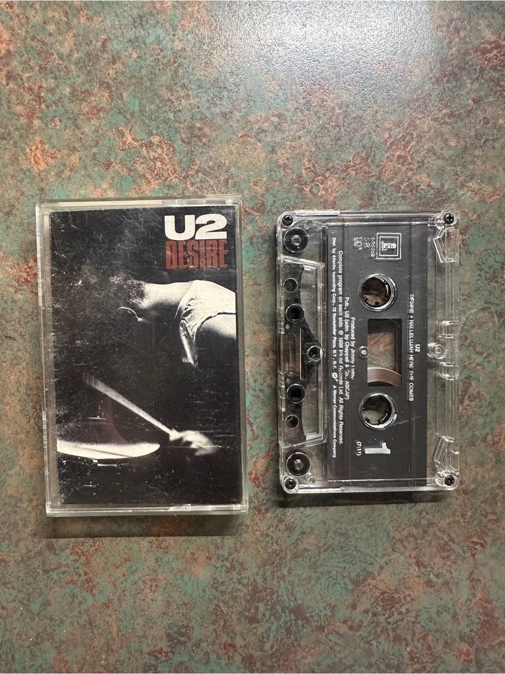 U2 – Desire / Hallelujah Here She Comes Cassette Single 1988 Island